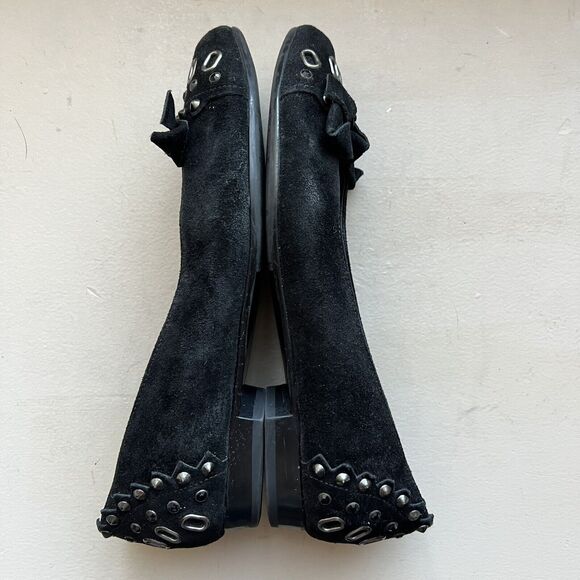 Vaneli Thisbe Black Suede Embellished Flats w/ Pointed Toes Women’s Size 6.5 M - Picture 5 of 15